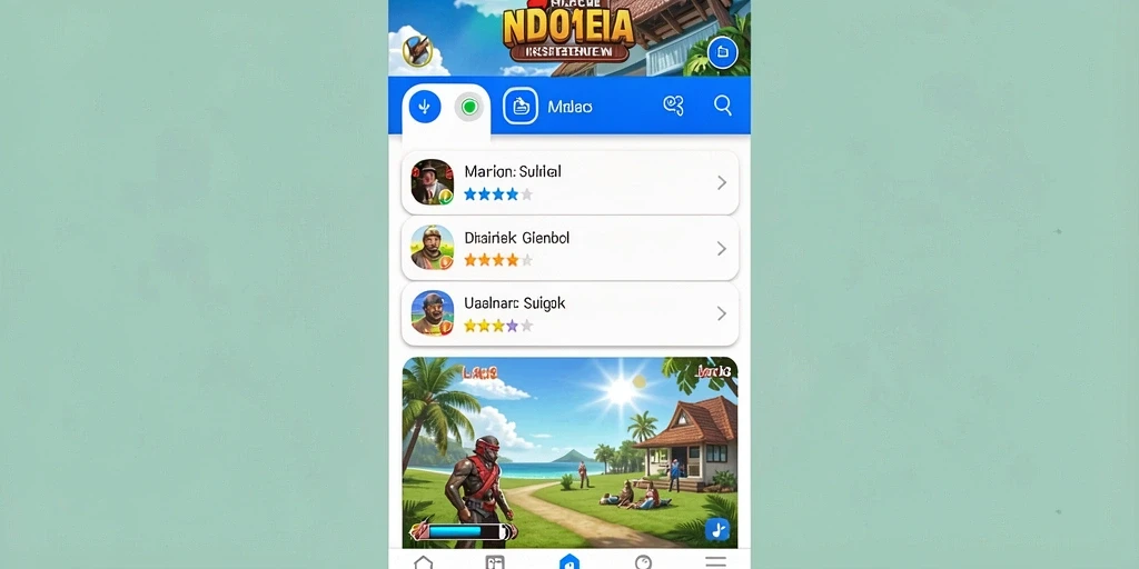 Screenshot menampilkan tampilan utama yang menarik dan interaktif.