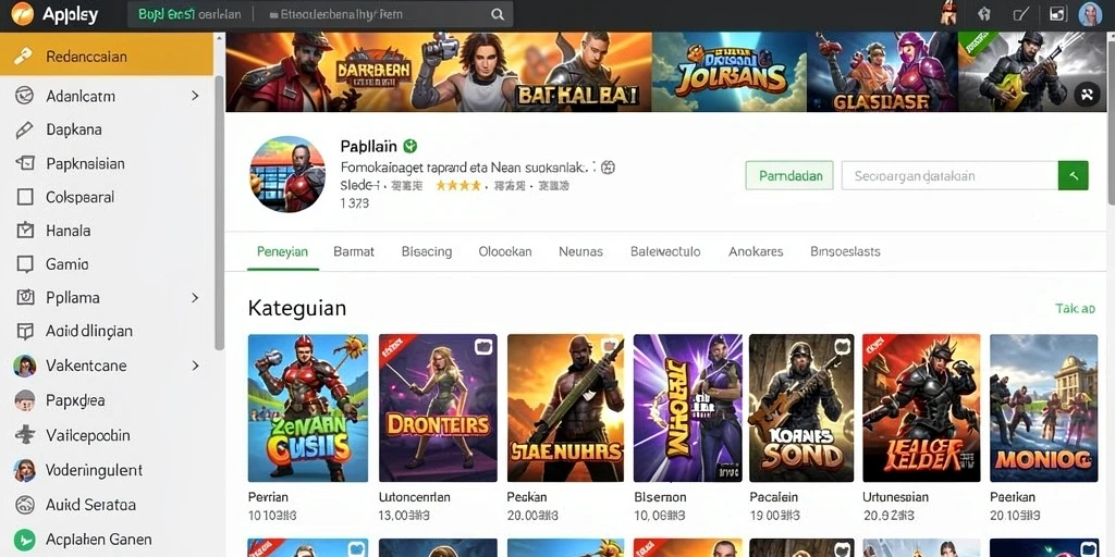 Tampilan karakter utama yang menawan.