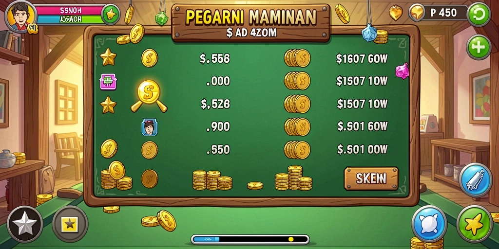 Screenshot menunjukkan tampilan antarmuka permainan yang menarik.